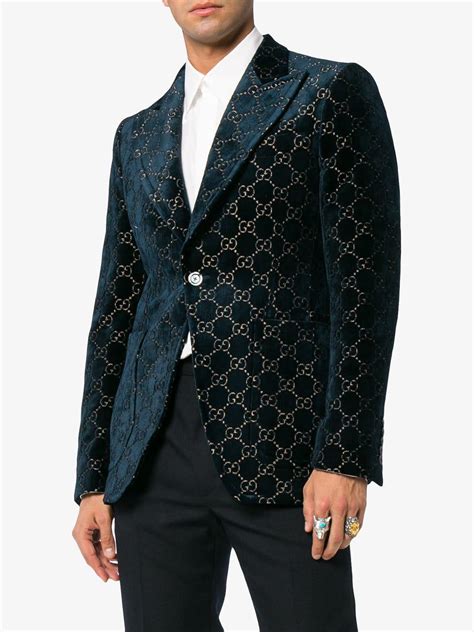 gucci velvet blazer mens|luxury fancy suits for men.